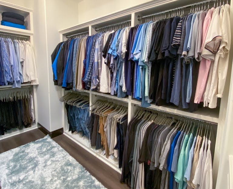 Closet organized in a San Diego County, CA home